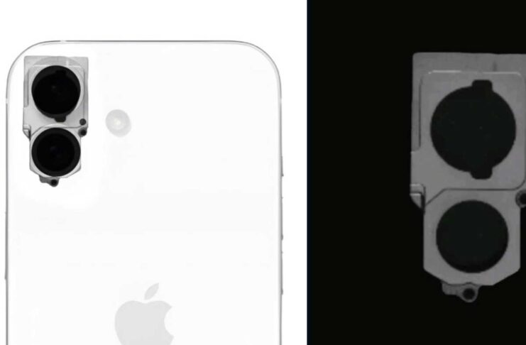 iPhone 16, disposizione verticale degli obiettivi confermata da foto di un pezzo di ricambio