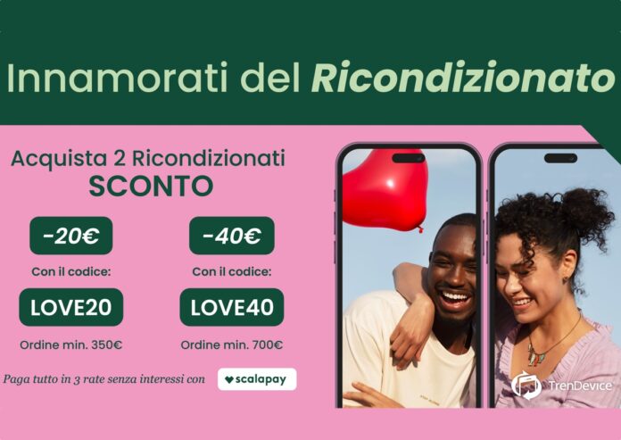Sconti San Valentino TrenDevice, fino a -40€ su iPhone iPad e Mac