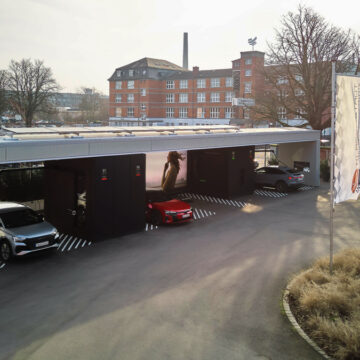 Audi, a Francoforte sesto concept di hub per ricarica ultra veloce dei veicoli