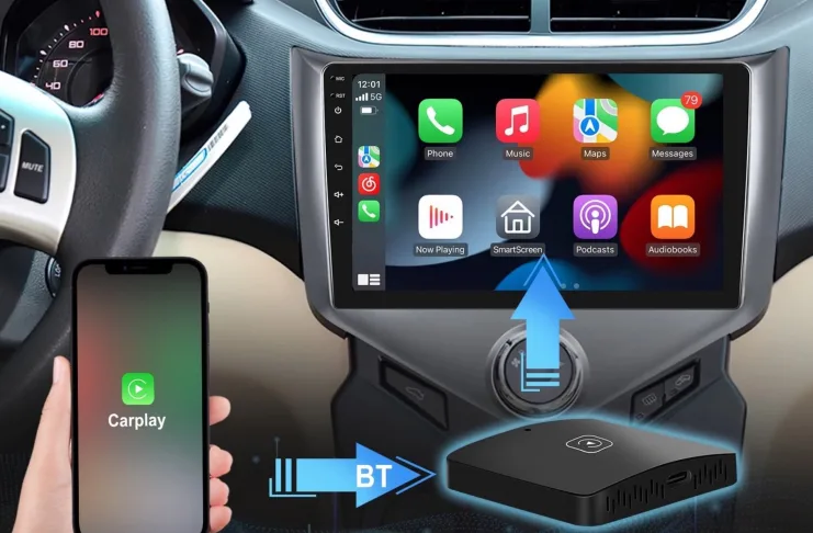 CarPlay e Android Auto senza fili con l'adattatore PODOFO