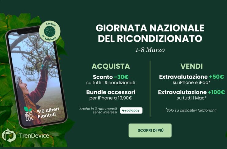 Giornata Nazionale del Ricondizionato: su TrenDevice extravalutazioni fino a +100€
