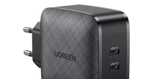 Offerte di Primavera, caricabatterie Ugreen due USB-C da 66W a solo 20€