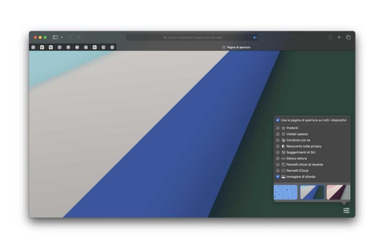 Come cambiare lo sfondo di Safari su Mac