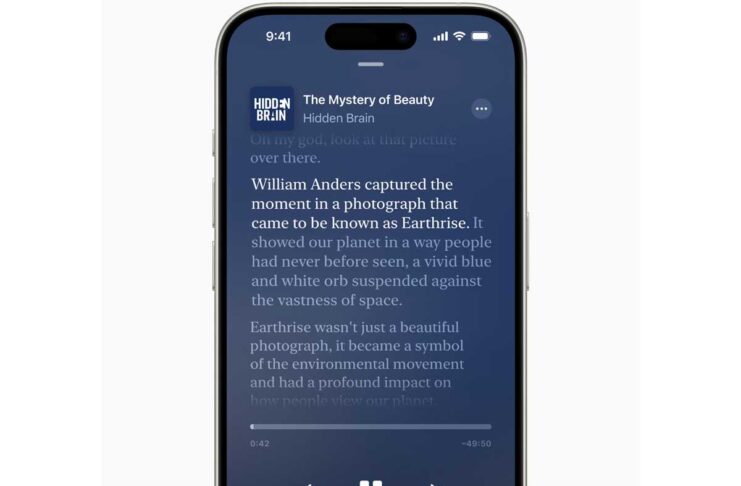 iOS 17.4, Apple ha attivato le trascrizioni per l'app Podcast