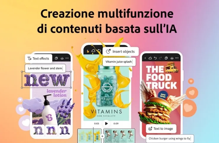 È arrivata l'app Adobe Express con Firefly AI per iPhone e iPad