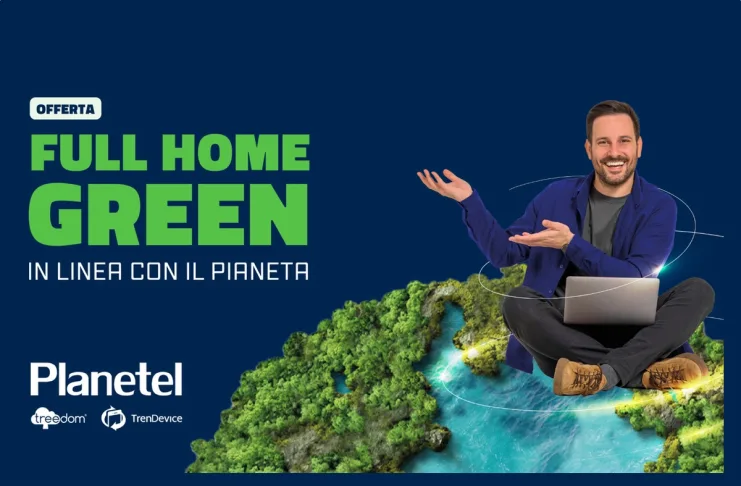 Fibra ottica con Device Ricondizionato incluso con Full Home Green di Planetel e TrenDevice