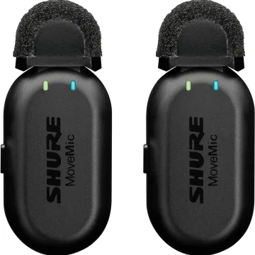 Shure MoveMic Two, microfoni lavalier a due canali per iPhone e Android
