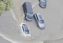 Le Tesla a Dubai superano alluvione e allagamenti, i video