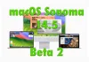 Seconda beta di macOS Sonoma 14.5 agli sviluppatori