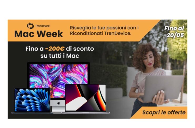 Mac scontati fino a -200€ con la Mac Week TrenDevice fino al 20 maggio