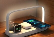 Elegante base per ricarica senza fili con lampada incorporata a metà prezzo