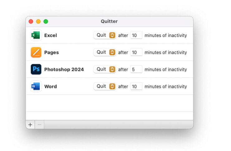 Quitter, chiude in automatico le applicazioni sul Mac se inattive da tempo