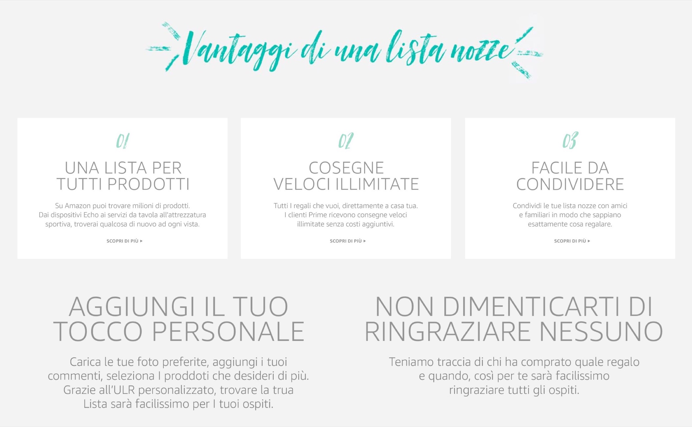 Lista nozze, tanti vantaggi per chi la fa con Amazon Lista nozze, tanti vantaggi per chi la fa con Amazon