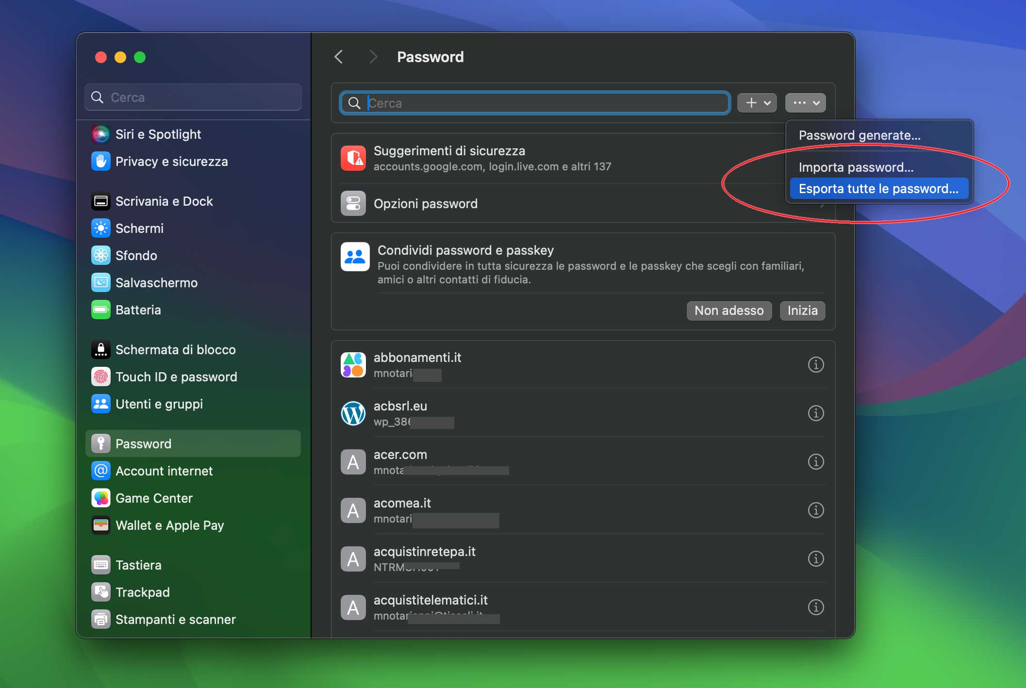 Come eseguire un backup ed esportare le password memorizzate sul Mac Come eseguire un backup ed esportare le password memorizzate sul Mac
