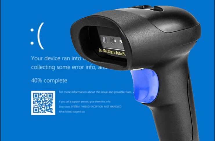Uno scanner di codici a barre ha velocizzato il ripristino di alcuni PC colpiti dal bug di CrowdStrike
