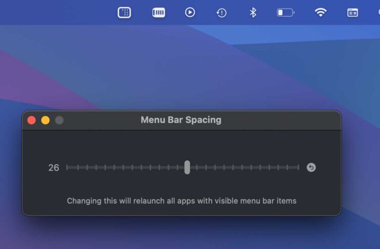Menu Bar Spacing, allarga o stringe a fisarmonica le icone nella barra dei menu del Mac