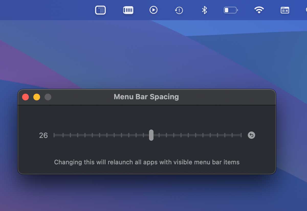 Menu Bar Spacing allarga e restringe a fisarmonica la barra menu del ...