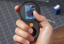 Microscopio digitale portatile, come una lente di ingrandimento a 500x Microscopio digitale portatile, come una lente di ingrandimento a 500x