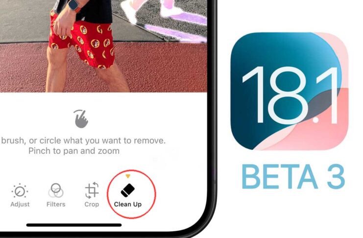 Nella terza beta di iOS 18.1 lo strumento Clean Up in Foto