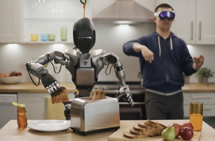 Nvidia usa Apple Vision Pro per controllare robot umanoidi