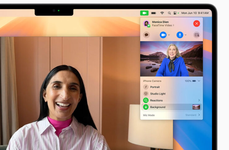 macOS Sequoia, nuovi sfondi FaceTime con l'Apple Park