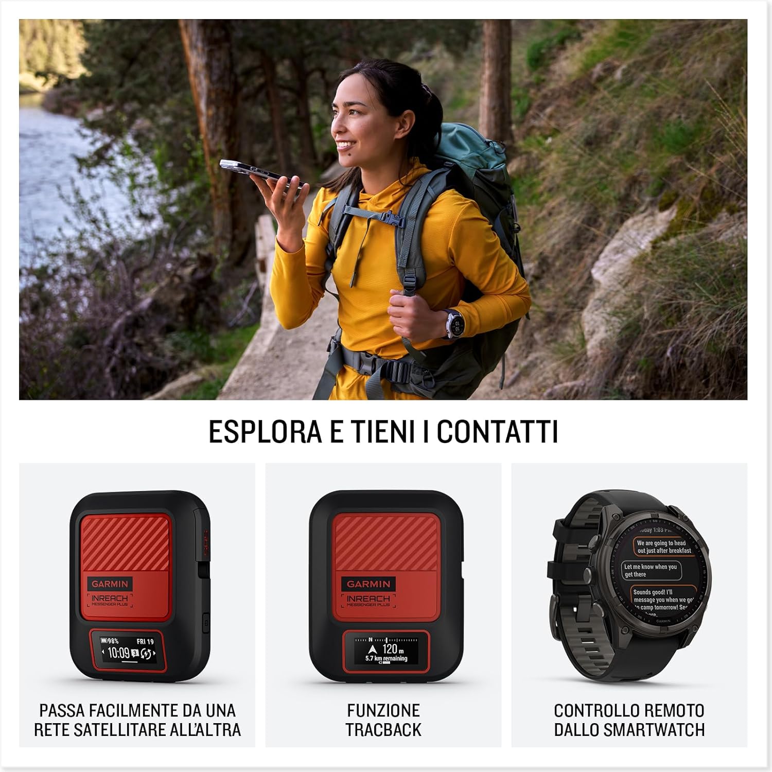 Garmin inReach manda foto e vocali via satellite Garmin inReach manda foto e vocali via satellite