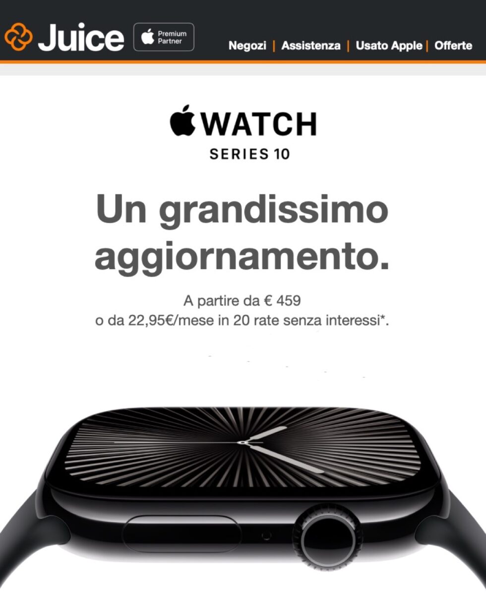 Da Juice iPhone 16 e Apple Watch Series 10 si preordinano anche a rate Da Juice iPhone 16 e Apple Watch Series 10 si preordinano anche a rate