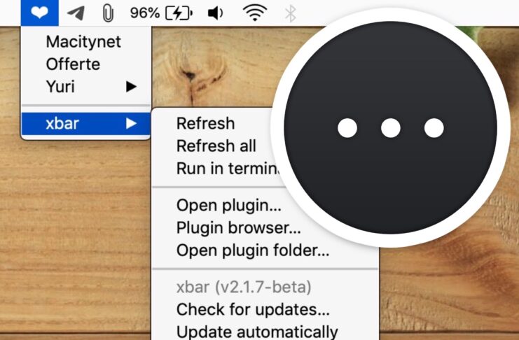 Come mettere qualsiasi cosa nella barra dei menu del Mac