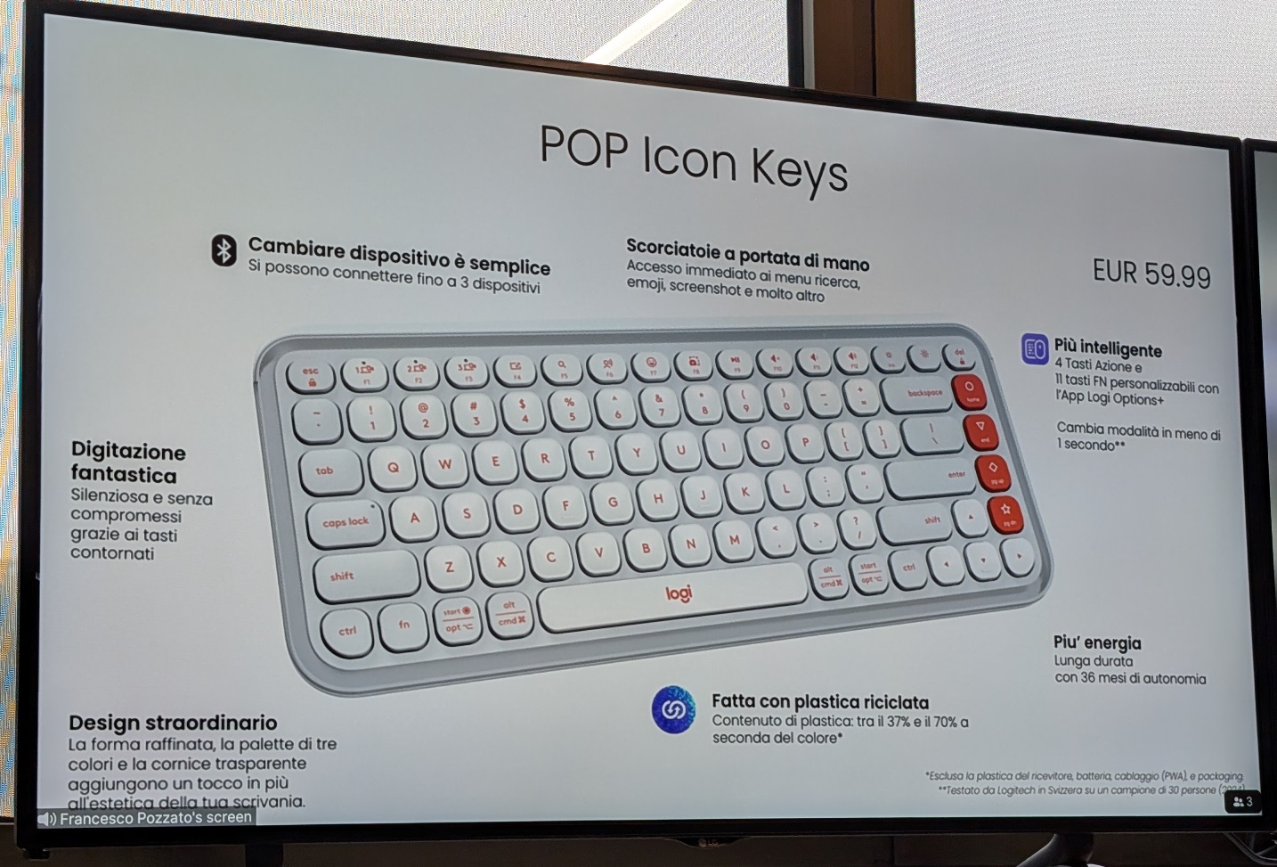 Logitech POP Icon Keys e POP Mouse, nuova tastiera e mouse per i professionisti moderni Logitech POP Icon Keys e POP Mouse, nuova tastiera e mouse per i professionisti moderni