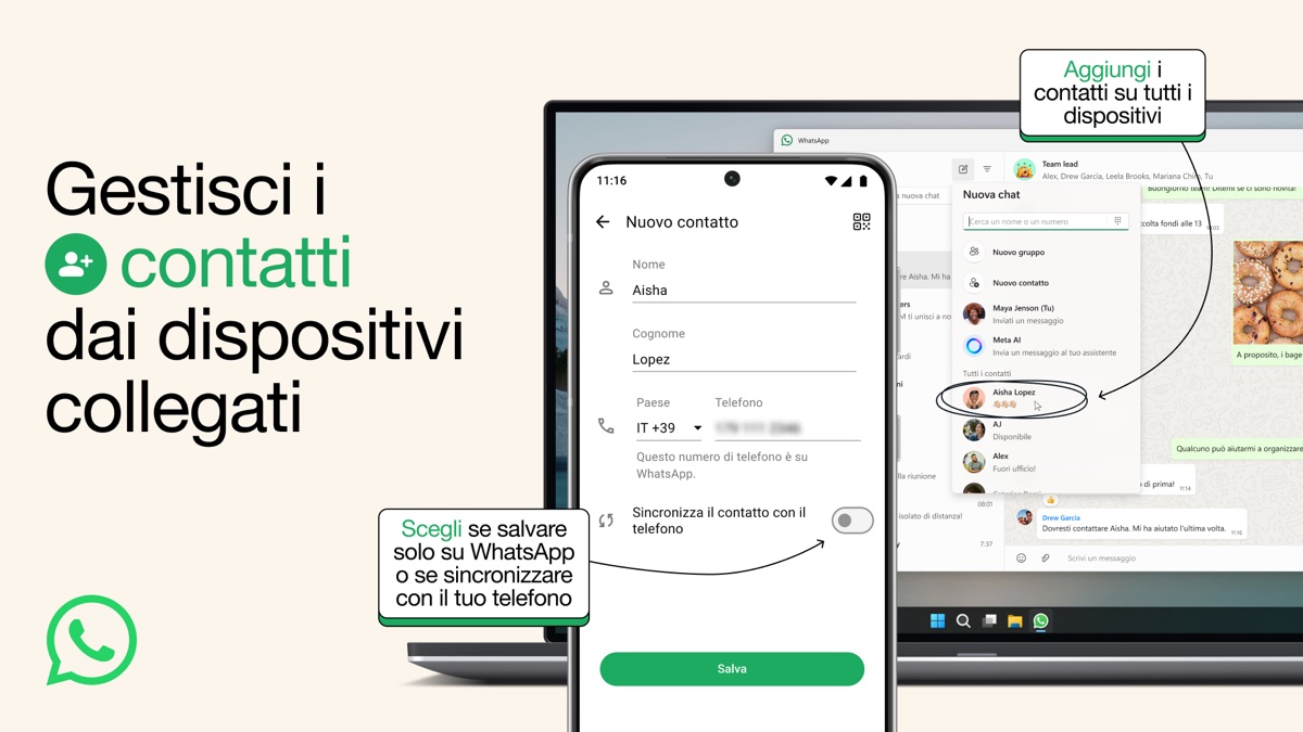 WhatsApp con rubrica contatti, presto chat senza numero di telefono - macitynet.it WhatsApp con rubrica contatti, presto chat senza numero di telefono - macitynet.it
