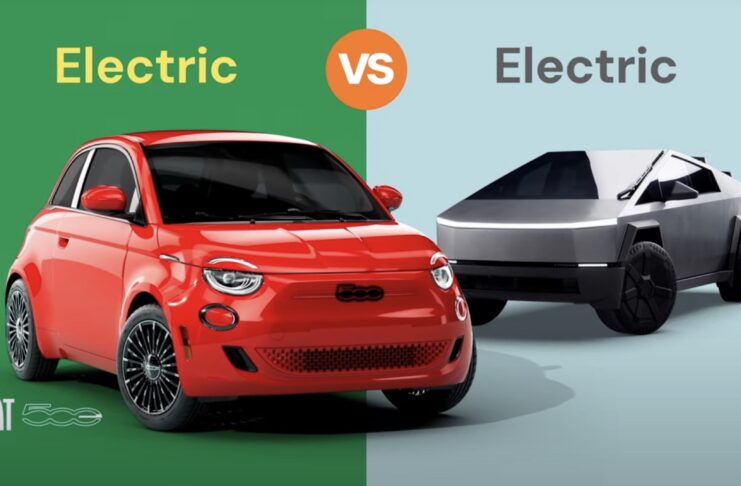 FIAT 500 sfida Tesla Cybertruck nello spot USA