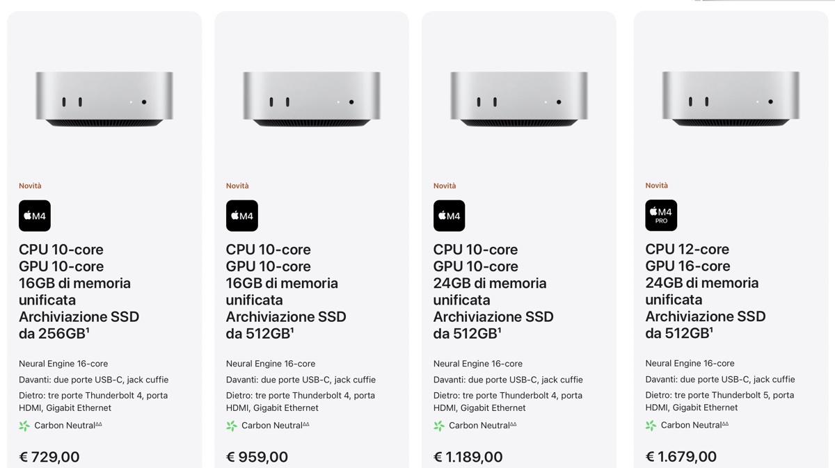 Arriva il Mac mini M4, il primo Mac tascabile è intelligentissimo - macitynet.it