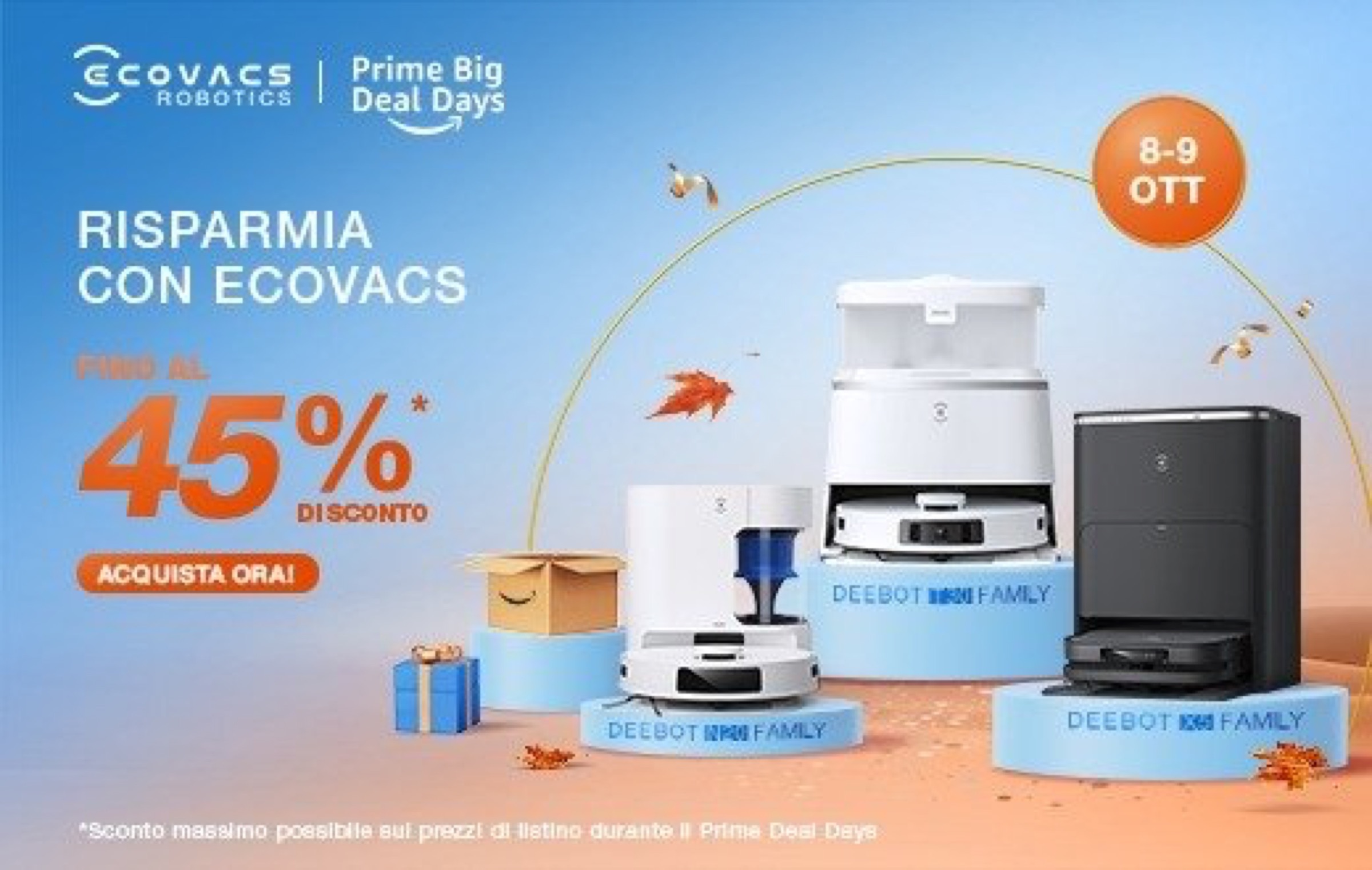 Tutti gli sconti Ecovacs su Amazon per il Prime Day Bis