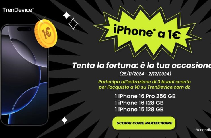 iPhone a 1€ su TrenDevice, l’occasione che aspettavi, partecipa all’operazione a premi - macitynet.it