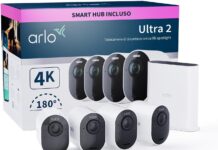 Arlo Ultra 2 con 4 camere al 55% di sconto con prova Arlo Secure, compatibile Homekit Black Friday, Arlo Ultra 2 con 4 camere al 40 per cento di sconto con prova Arlo Secure - macitynet.it