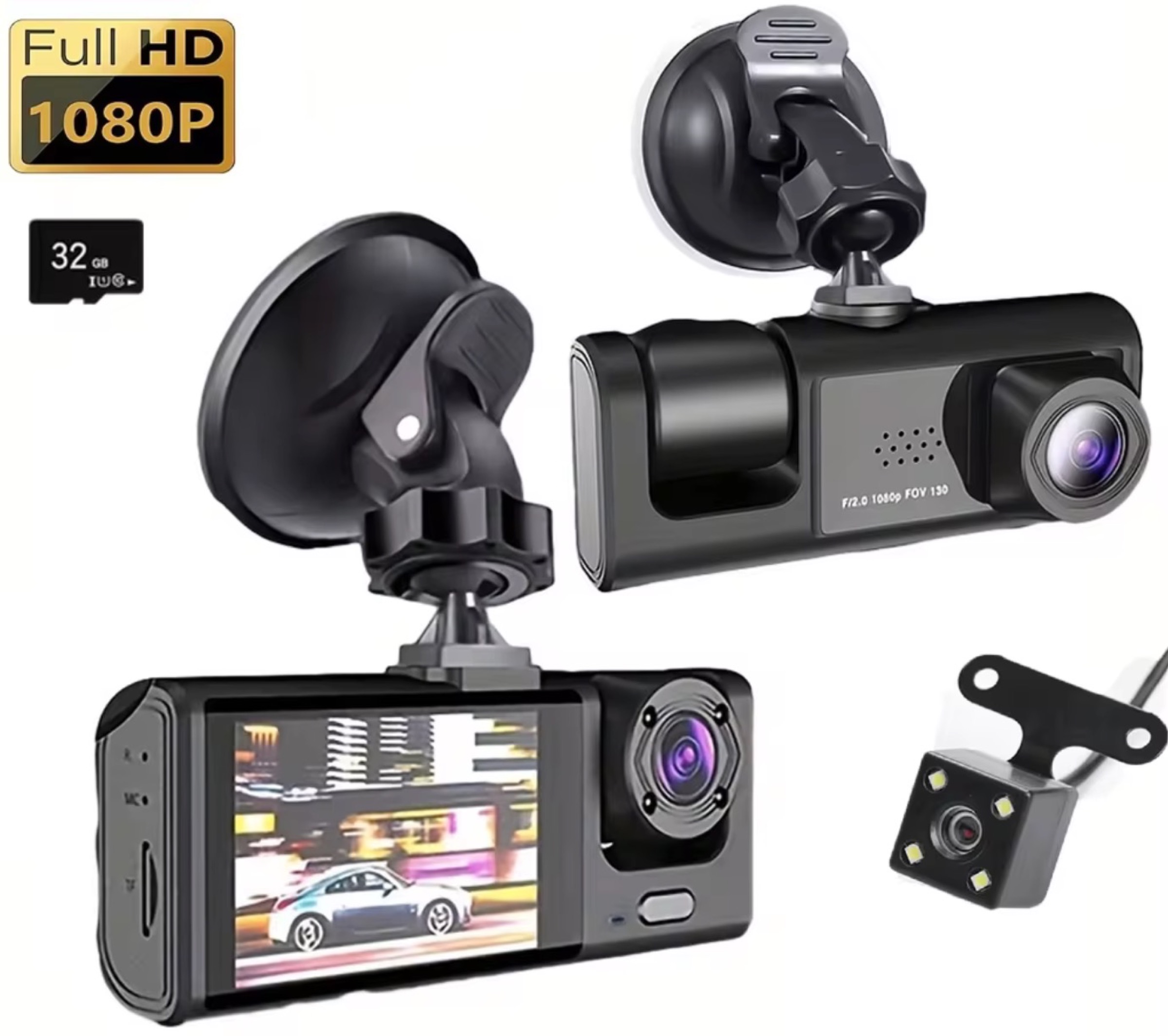 Filmare tutto in auto, sistema completo di 3 dashcam a soli 17 € - macitynet.it