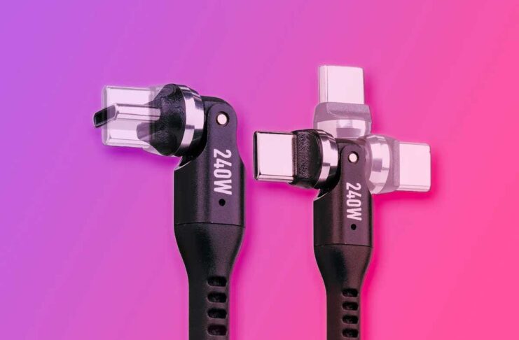 Un cavo USB-C con connettori che possono ruotare di 360° - macitynet.it