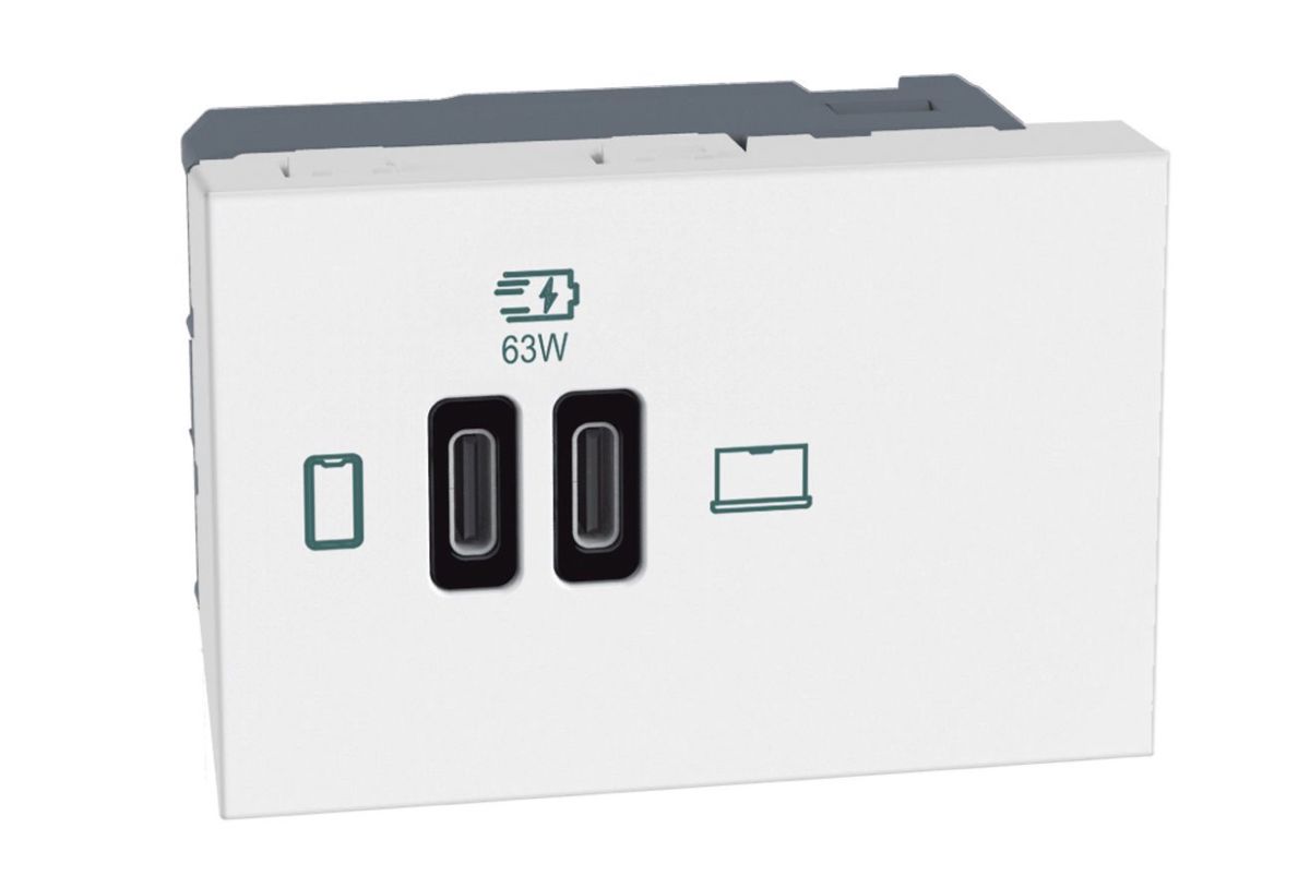 La serie civile MatixGO di BTicino carica con USB fino a 63 W direttamente a muro - macitynet.it La serie civile MatixGO di BTicino carica con USB fino a 63 W direttamente a muro - macitynet.it