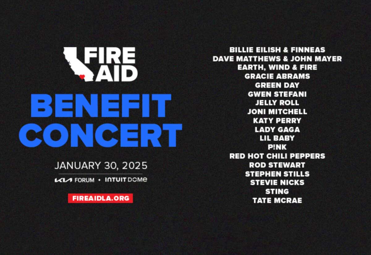 FireAid Benefit Concert il concerto delle star sarà in streaming ovunque FireAid Benefit Concert il concerto delle star sarà in streaming ovunque