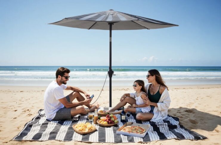 Anker Solix presenta la sua Solar Beach Umbrella con pannelli solari al CES 2025 - macitynet.it