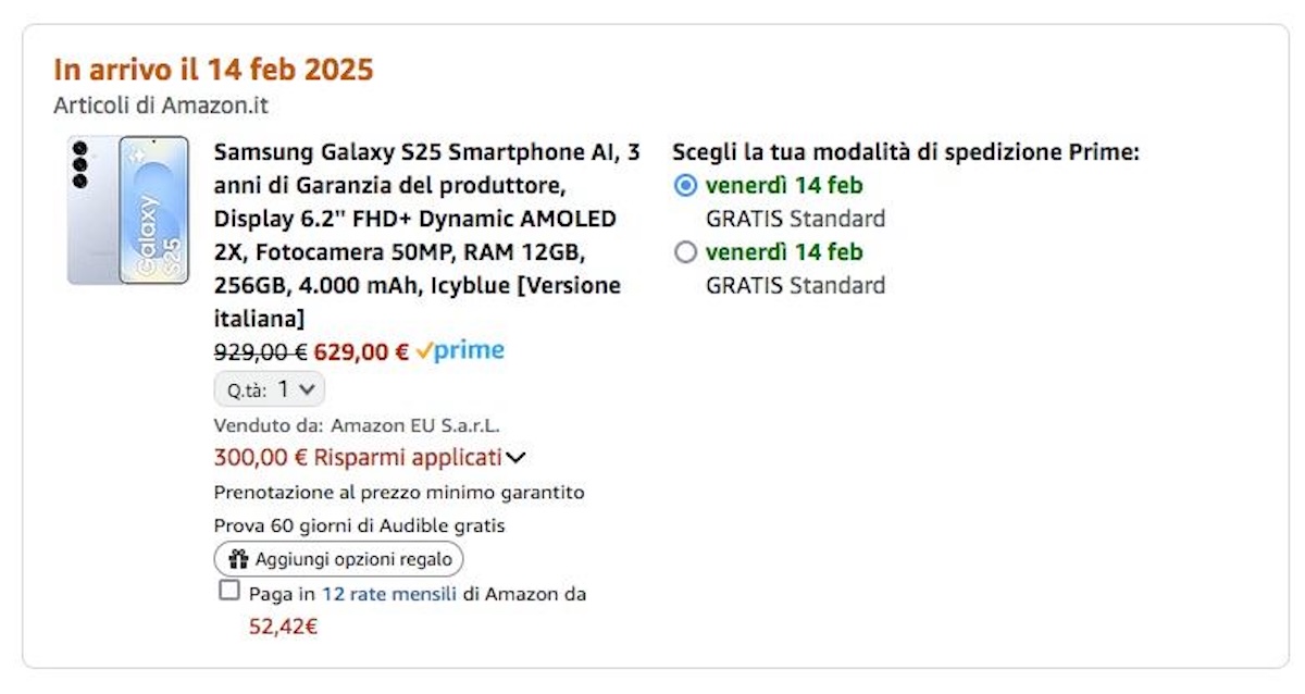 Galaxy S25 deve ancora uscire ma è già in sconto su Amazon fino a 450 euro - macitynet.it Galaxy S25 deve ancora uscire ma è già in sconto su Amazon fino a 450 euro - macitynet.it