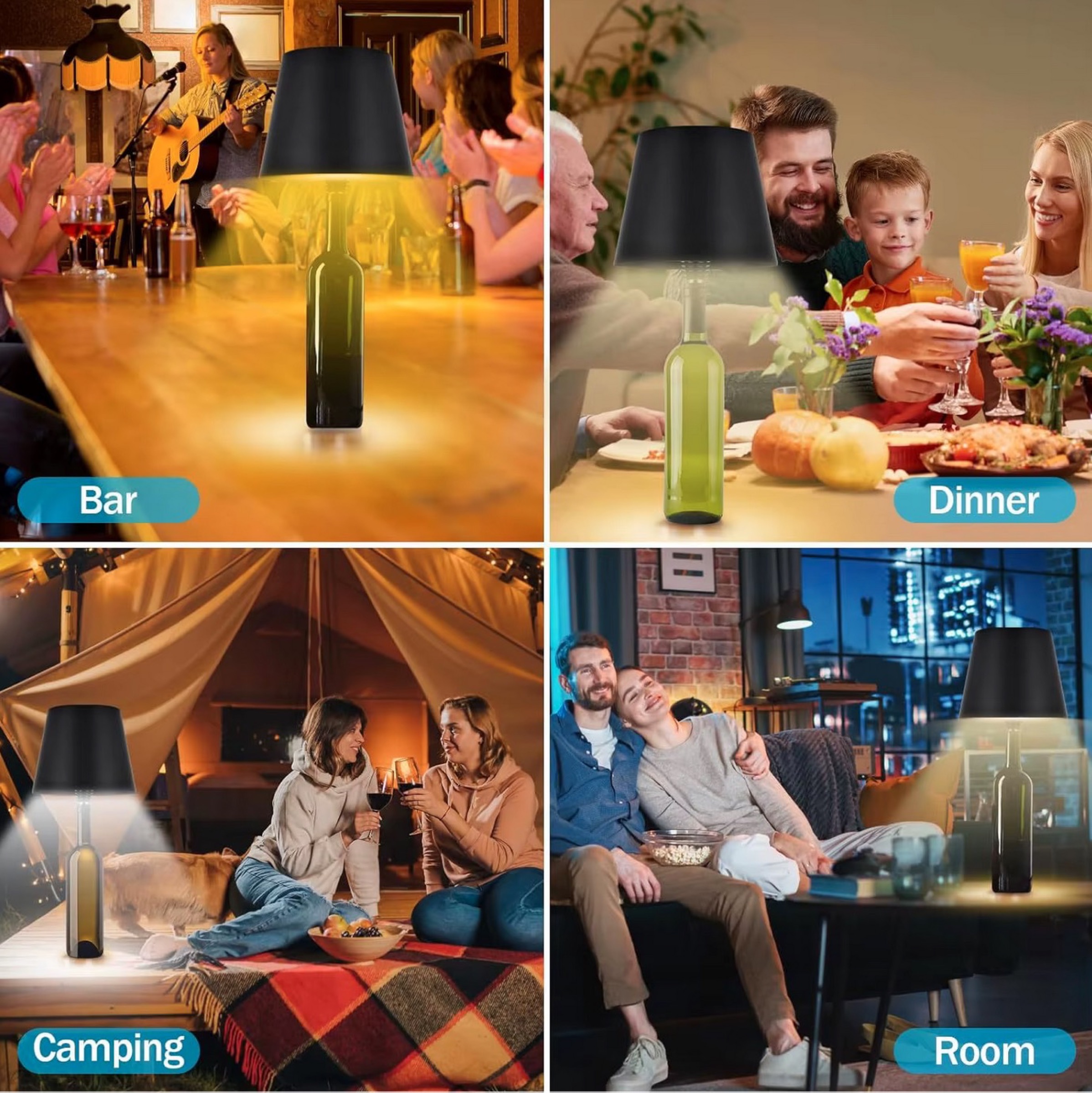 Il tappo che trasforma la bottiglia di vino in una lampada a soli 5 € - macitynet.it