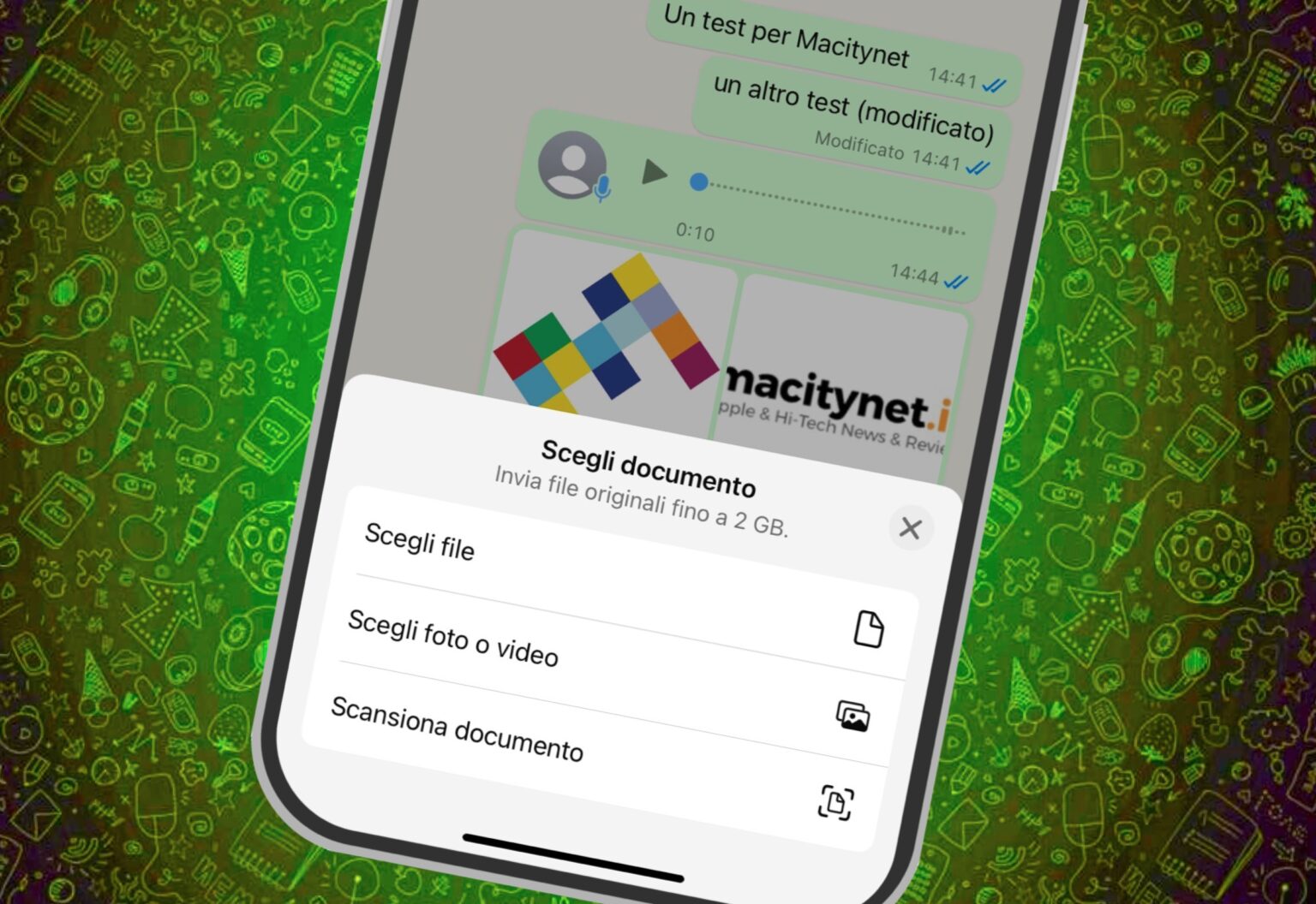 tutorial viaggio iPhone cosa fare - scansione documenti via whatsapp