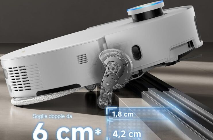 Sconto su Dreame X50 Ultra Complete, robot contorsionista che salta le soglie e si abbassa sotto i mobili - macitynet.it