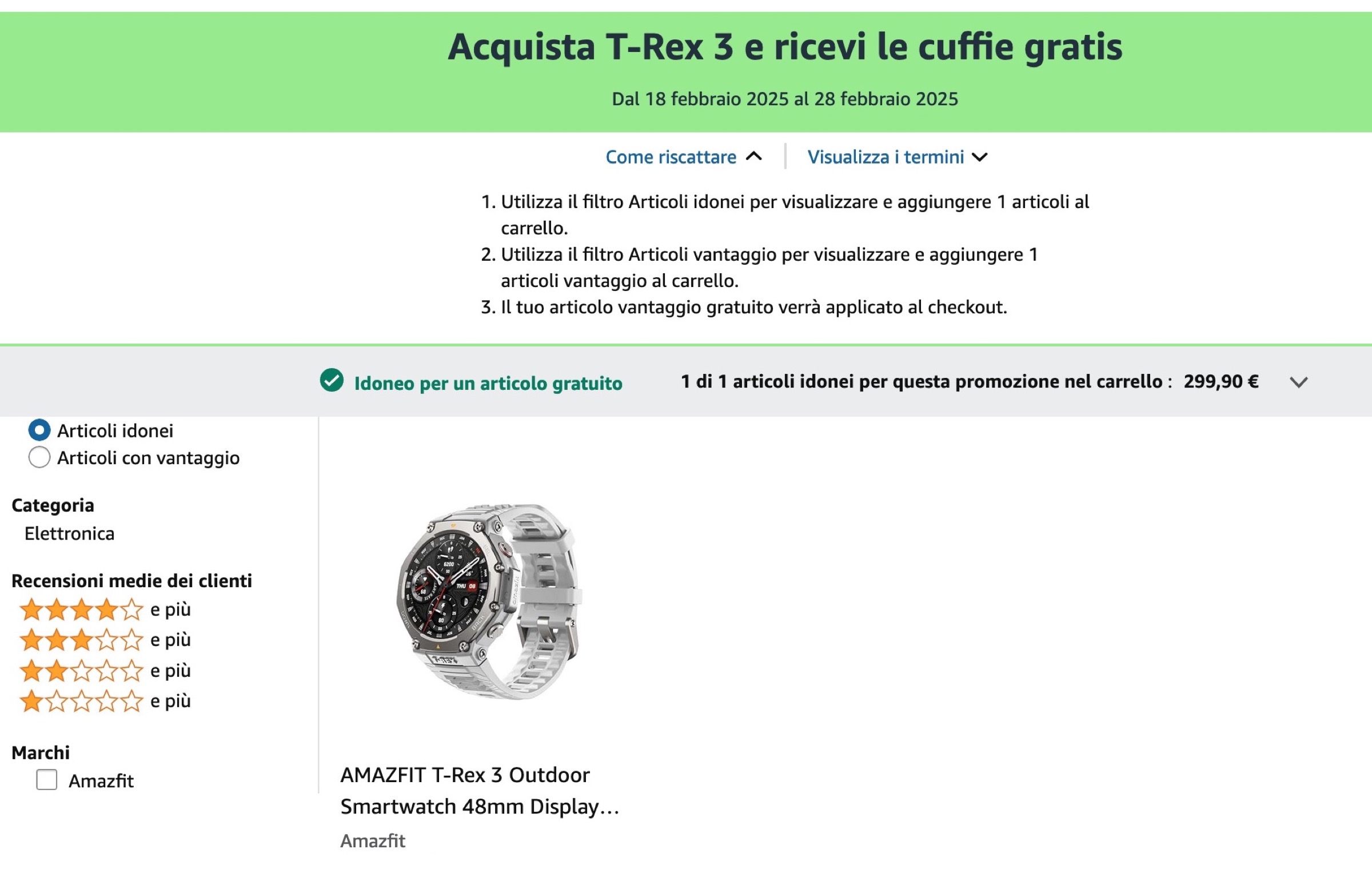 Amazfit T-Rex 3 grigio in promozione speciale su Amazon - macitynet.it