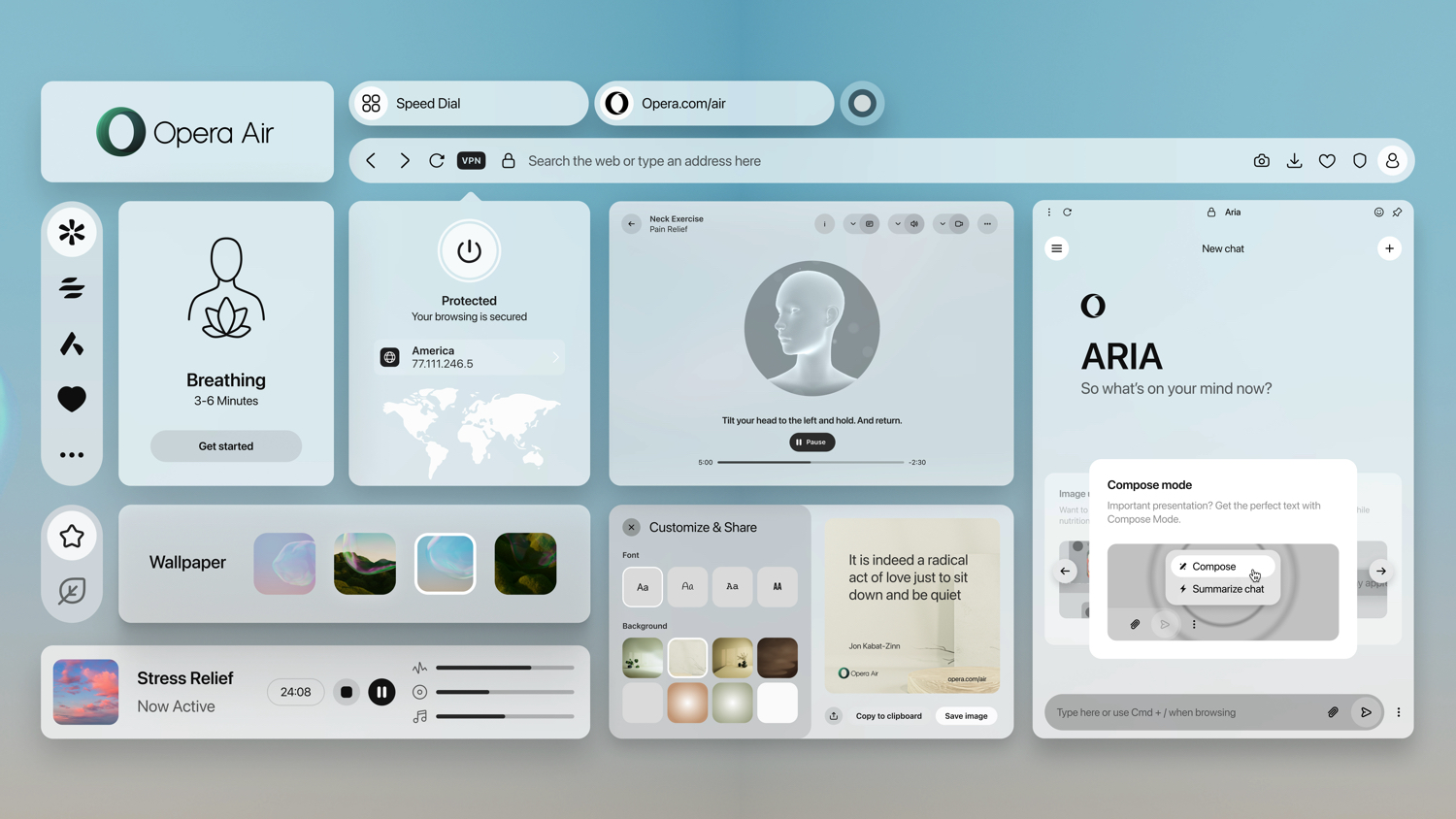 Opera Air è il browser che migliora il benessere - macitynet.it Opera Air è il browser che migliora il benessere - macitynet.it