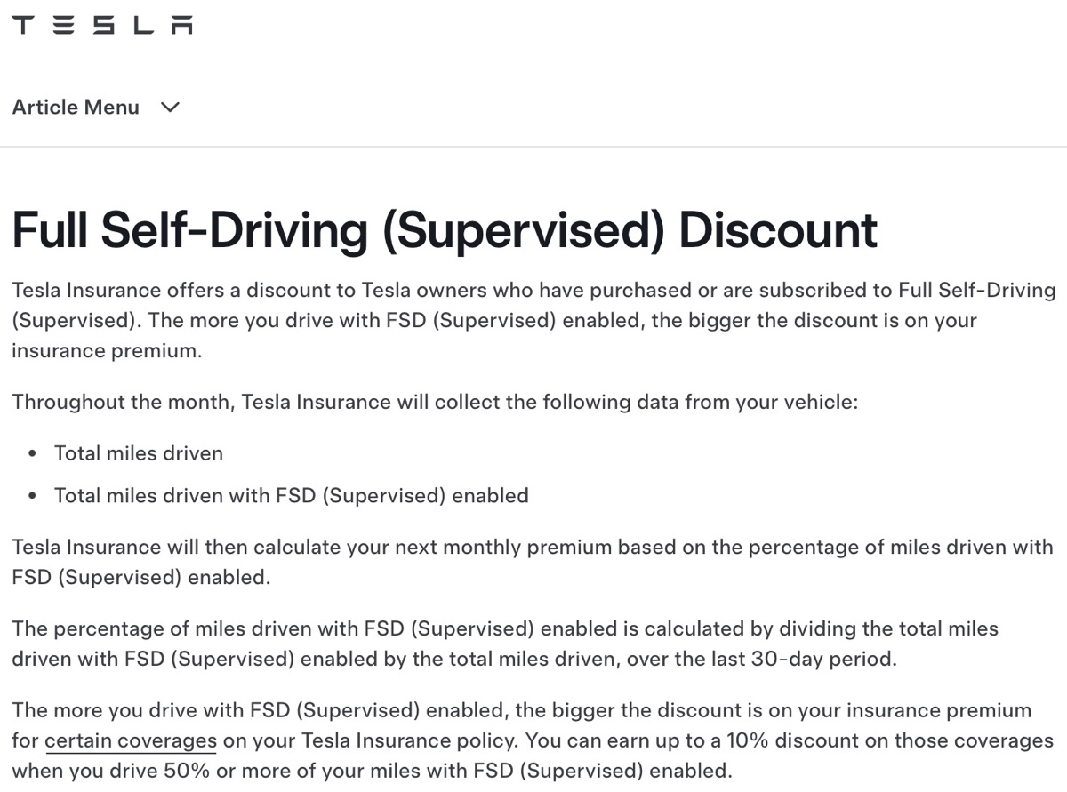 L’assicurazione Tesla costa meno con la guida autonoma FSD Supervised - macitynet.it