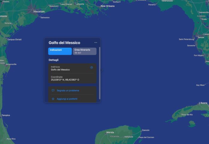 Trump dispone, Apple non si oppone, per Mappe il Golfo del Messico è ora il Golfo d'America - macitynet.it