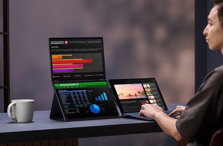 Asus ZenScreen Duo OLED MQ149CD è il monitor portatile pronto a tutto - macitynet.it