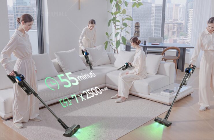 In sconto JIGOO V700, l'aspirapolvere verticale che si pulisce da solo - macitynet.it